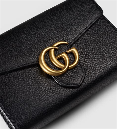 gucci leather wallet on chain|Gucci small wallet price.